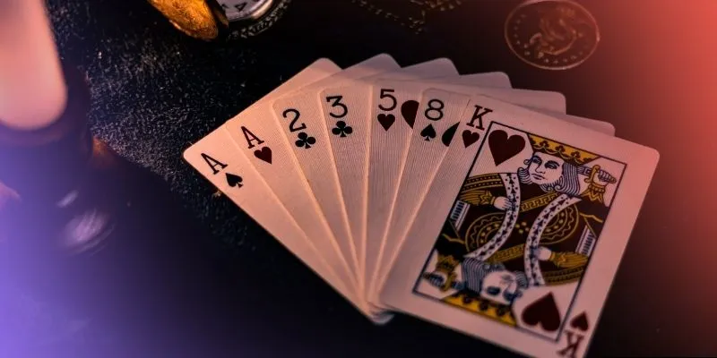 A comparison of winning hands in Teen Patti.
